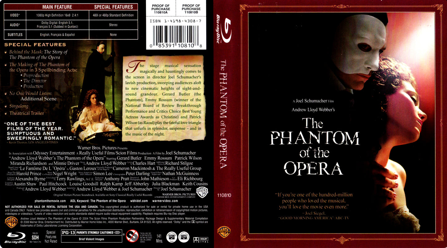 Phantom Of The Opera - Blu-ray Horror 1925 NR