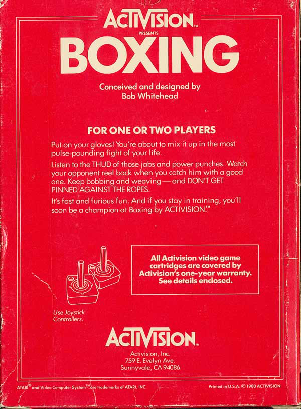 Boxing (Red Label) - Atari 2600