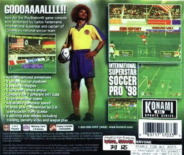 ISS International Superstar Soccer Pro 98 - PS1