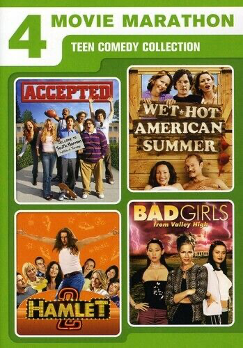 4 Movie Marathon: Teen Comedy Collection: Accepted / Wet Hot American Summer / Hamlet 2 / Bad Girls From Valley High - DVD