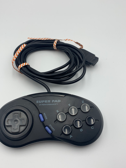 Wired 3rd Party Controller | 6 Button Performance - Genesis