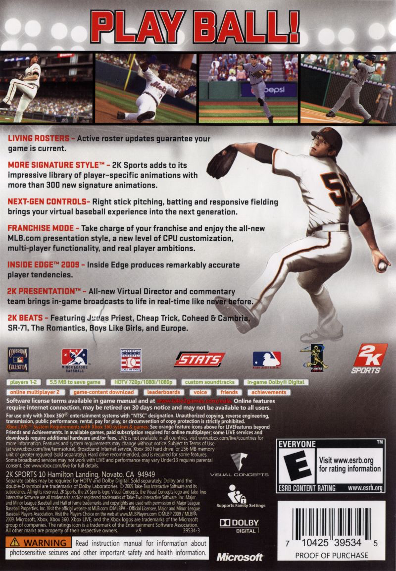 Major League Baseball 2K7 microsoft Xbox 360  Etsy Australia