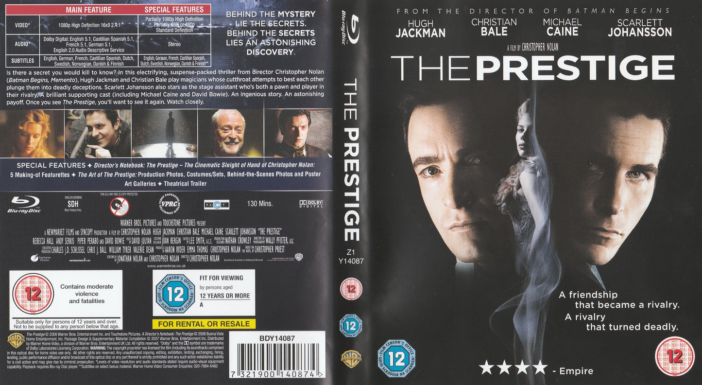 Prestige - Blu-ray Drama 2006 PG-13
