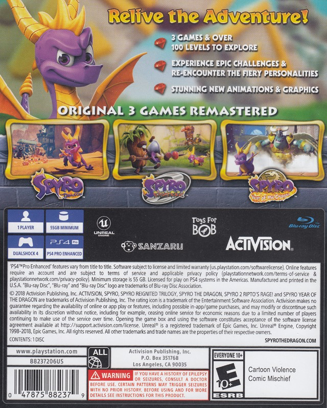 sukker leksikon genopfyldning Spyro: Reignited Trilogy - PS4 – Gameroom