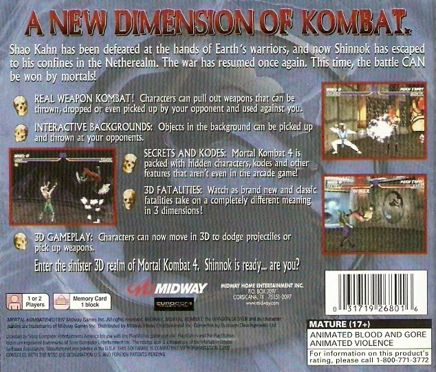 Mortal Kombat 4 - PS1