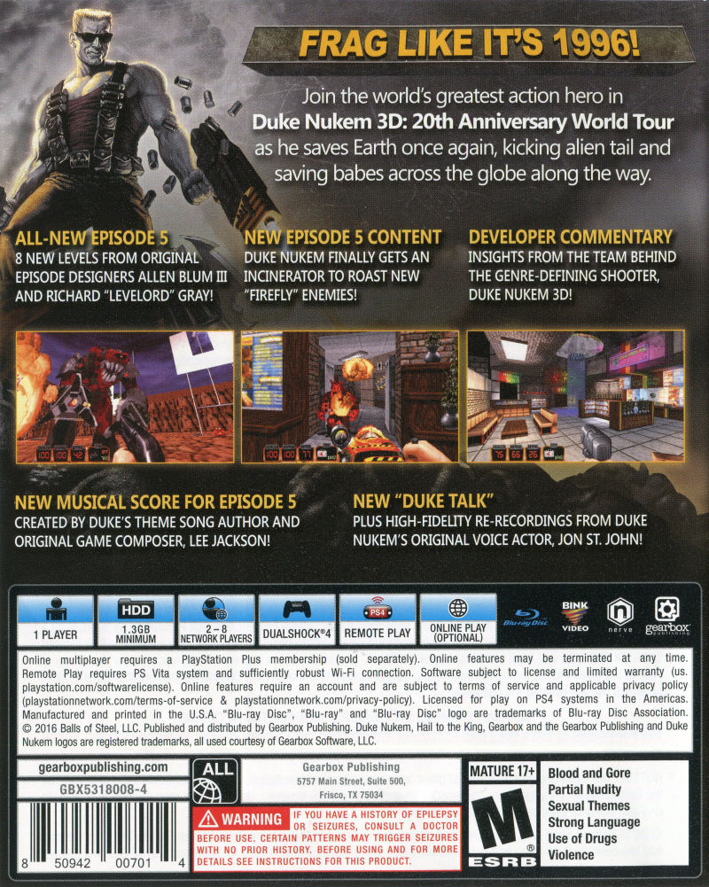 Duke Nukem 3D: 20th Anniversary World Tour - PS4