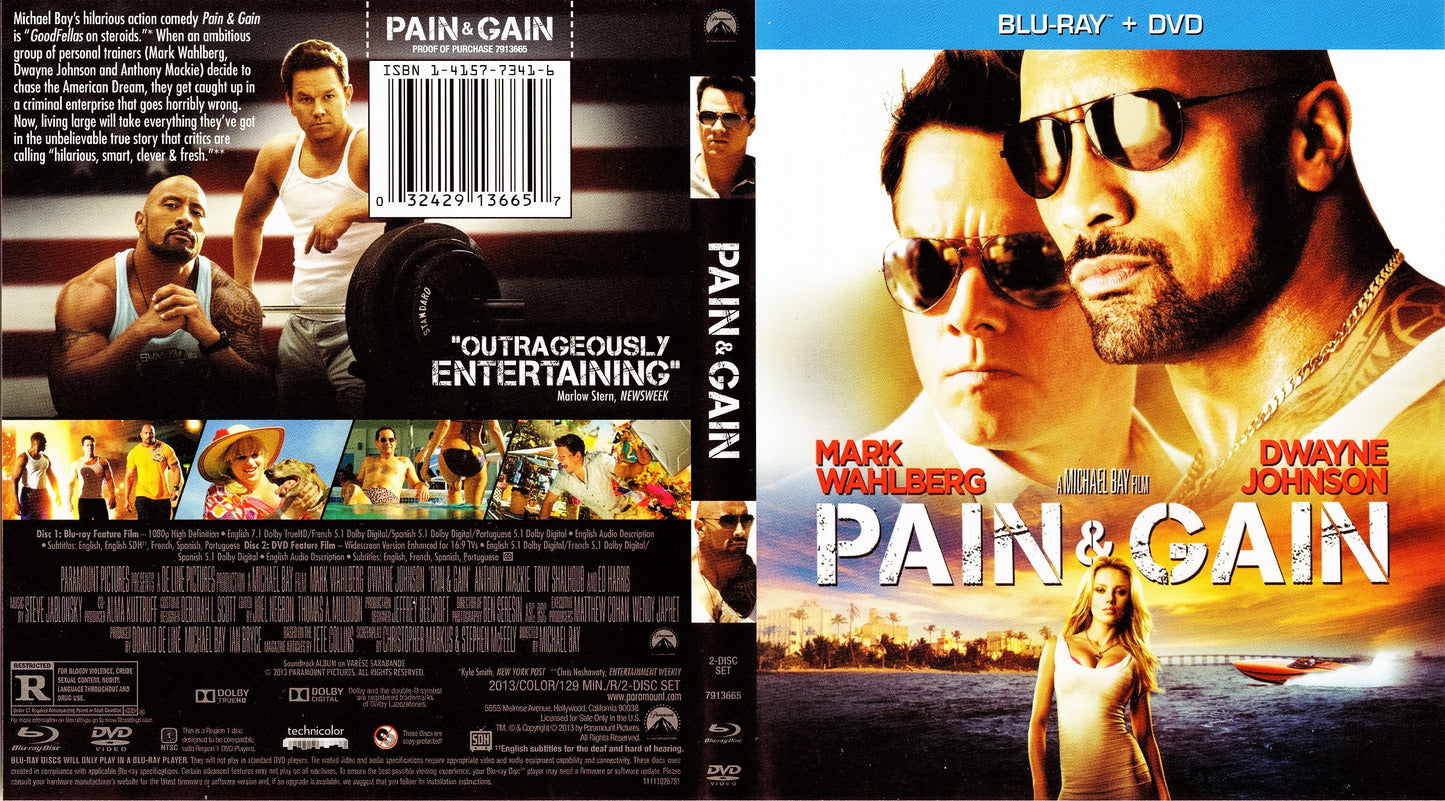 Pain & Gain - Blu-ray Action/Adventure 2013 R