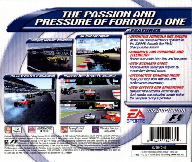F1 Championship Season 2000 - PS1