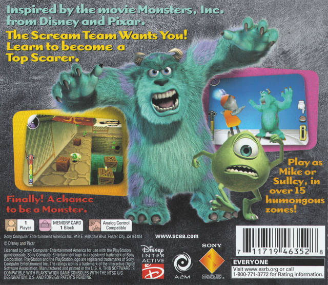 Monsters Inc. Scream Team - PS1