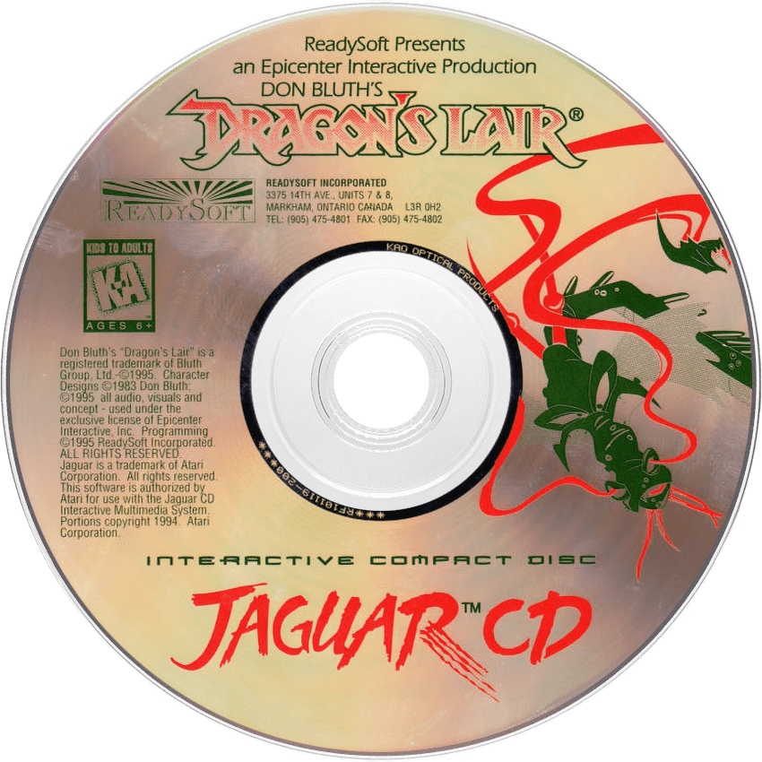 CD Dragon's Lair - Atari Jaguar