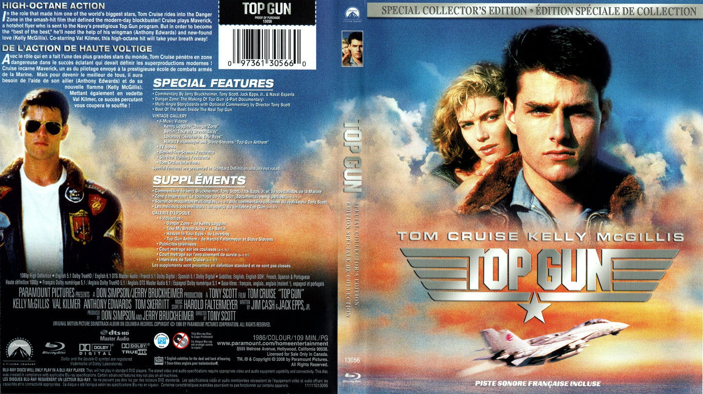Top Gun - Blu-ray Action/Adventure 1986 PG