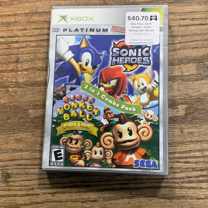 Sonic Heroes + Super Monkey Ball Deluxe Double Pack - Xbox - 378,668