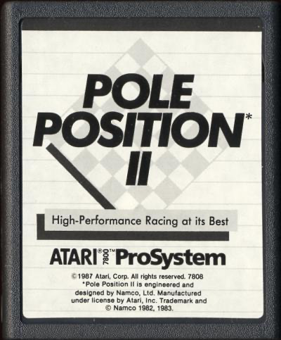 Pole Position 2 (Black and White Label) - Atari 7800