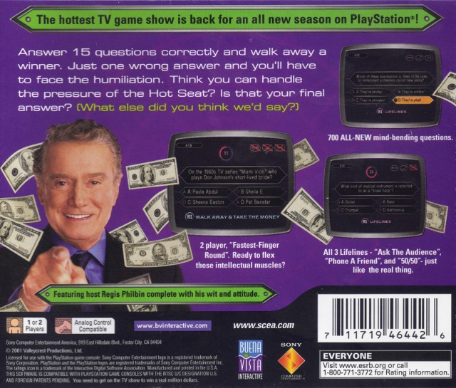 Who Wants To Be A Millionaire: 3rd Edition - PS1