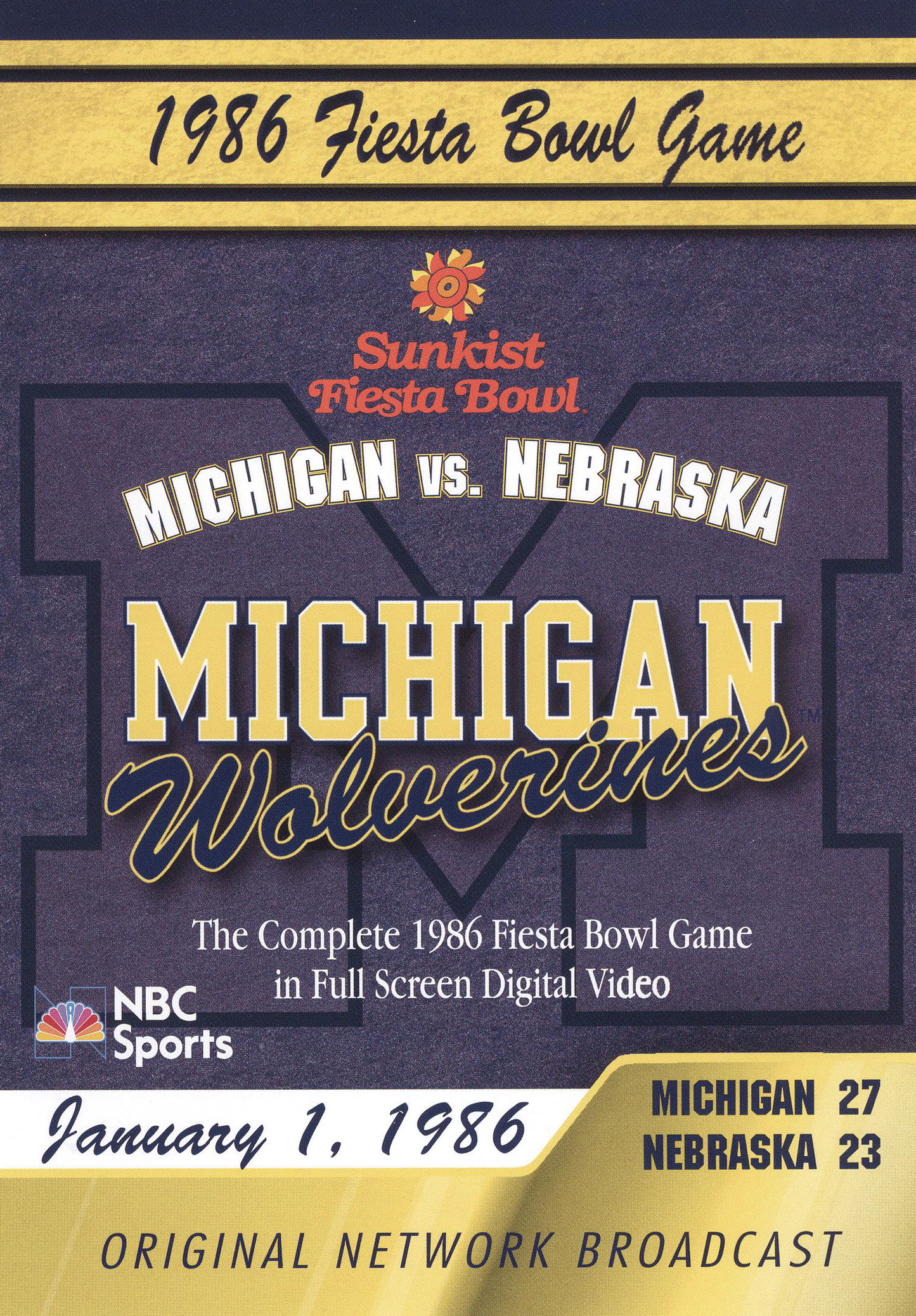 1986 Fiesta Bowl: Michigan Vs. Nebraska - DVD