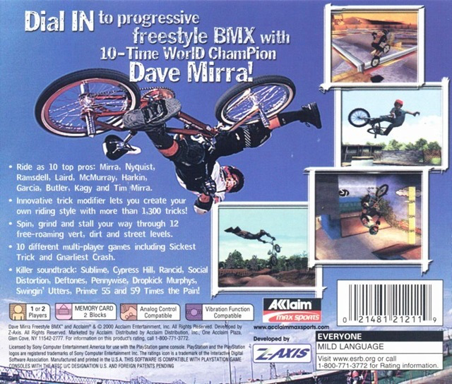 Dave Mirra Freestyle BMX - PS1