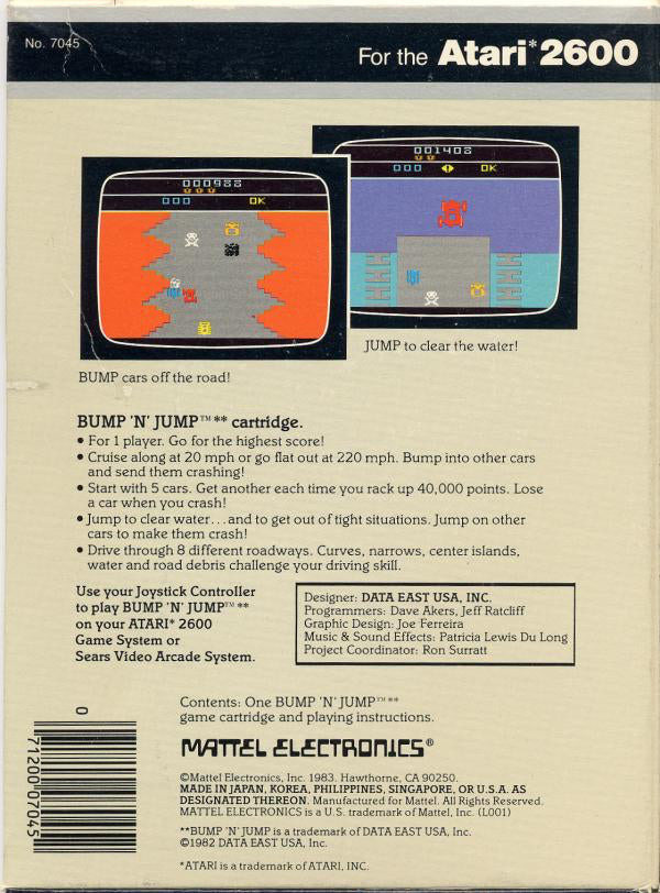 Bump 'N' Jump (Black Label) - Atari 2600