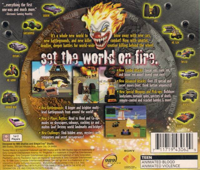 Twisted Metal 2 - Greatest Hits - PS1