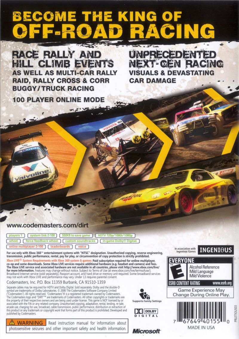 Dirt - Xbox 360