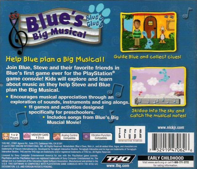 Blue's Clues: Blue's Big Musical - PS1