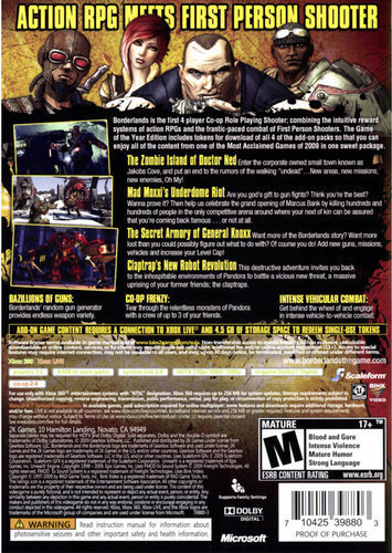 Borderlands - Game of the Year Edition - Xbox 360