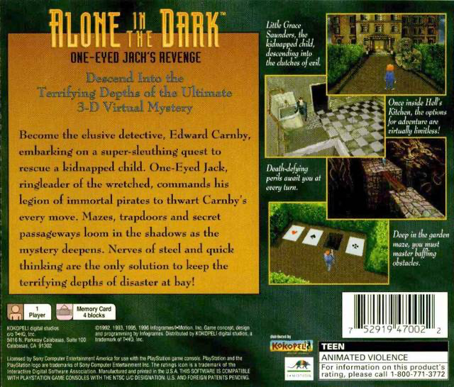 Alone In The Dark: One Eyed Jack's Revenge - PS1