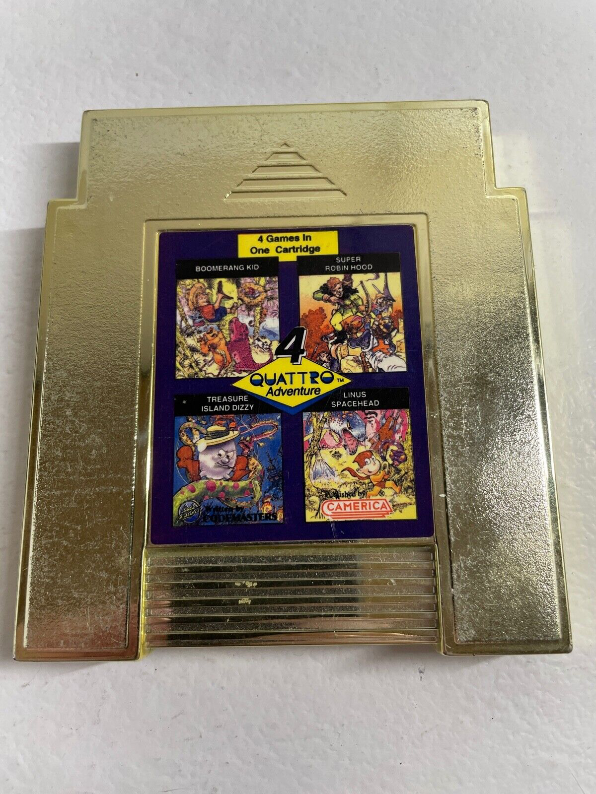 Quattro Adventure (Boomerang Kid / Super Robin Hood / Treasure Island Dizzy / Linus Spacehead) - NES