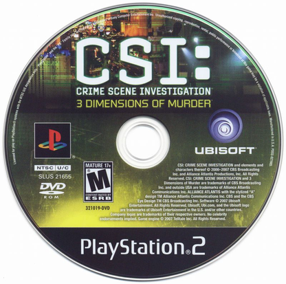 CSI 3 Dimensions of Murder - PS2