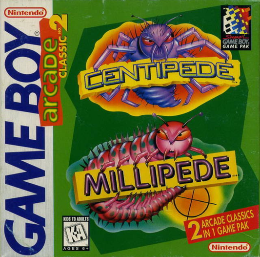 2-in-1 Arcade Classic Centipede / Millipede - Game Boy