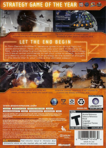 Tom Clancy's End War - Xbox 360