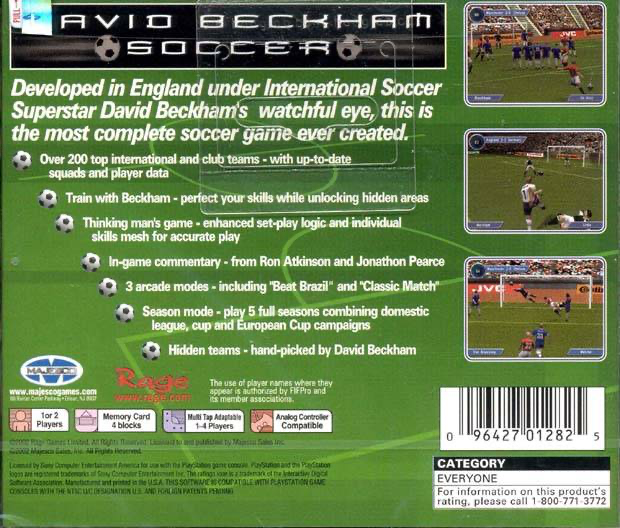 David Beckham Soccer - PS1