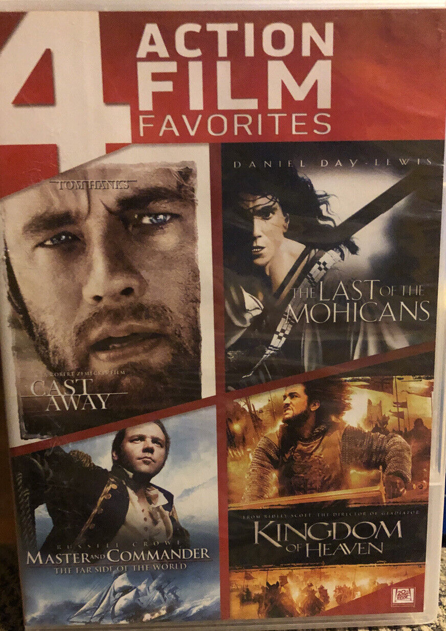 4 Action Film Favorites: Cast Away / Last Of The Mohicans / Master And Commander / Kingdom Of Heaven - DVD