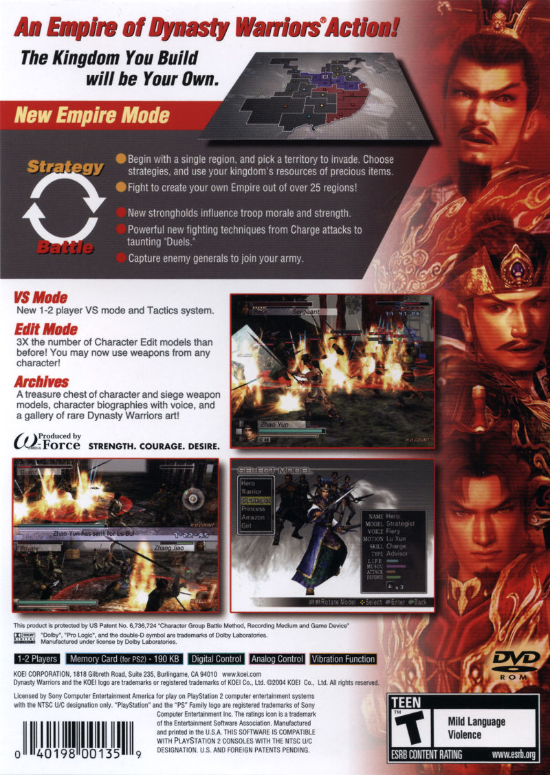Dynasty Warriors 4 Empires - PS2