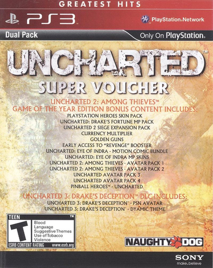 Uncharted: Drake's Fortune (Sony PlayStation 3, 2007) for sale online