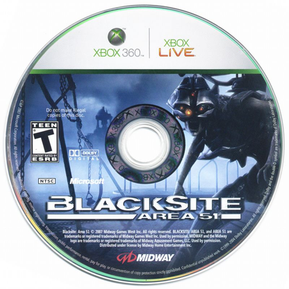 Blacksite area 51 xbox 360 tested works