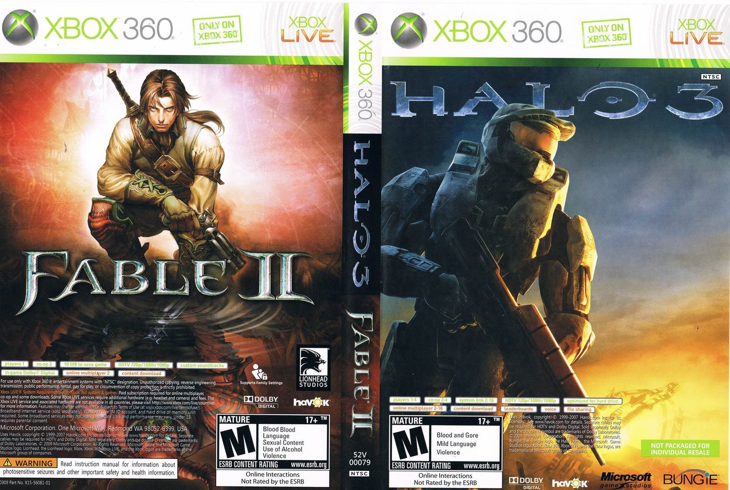 Halo 3 + Fable 2 Double Pack - Xbox 360