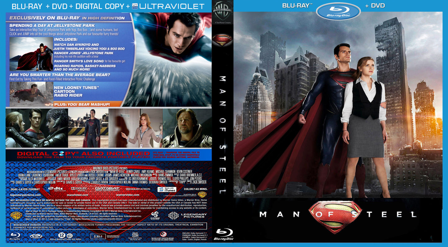 Man Of Steel - Blu-ray Action/Adventure 2013 PG-13