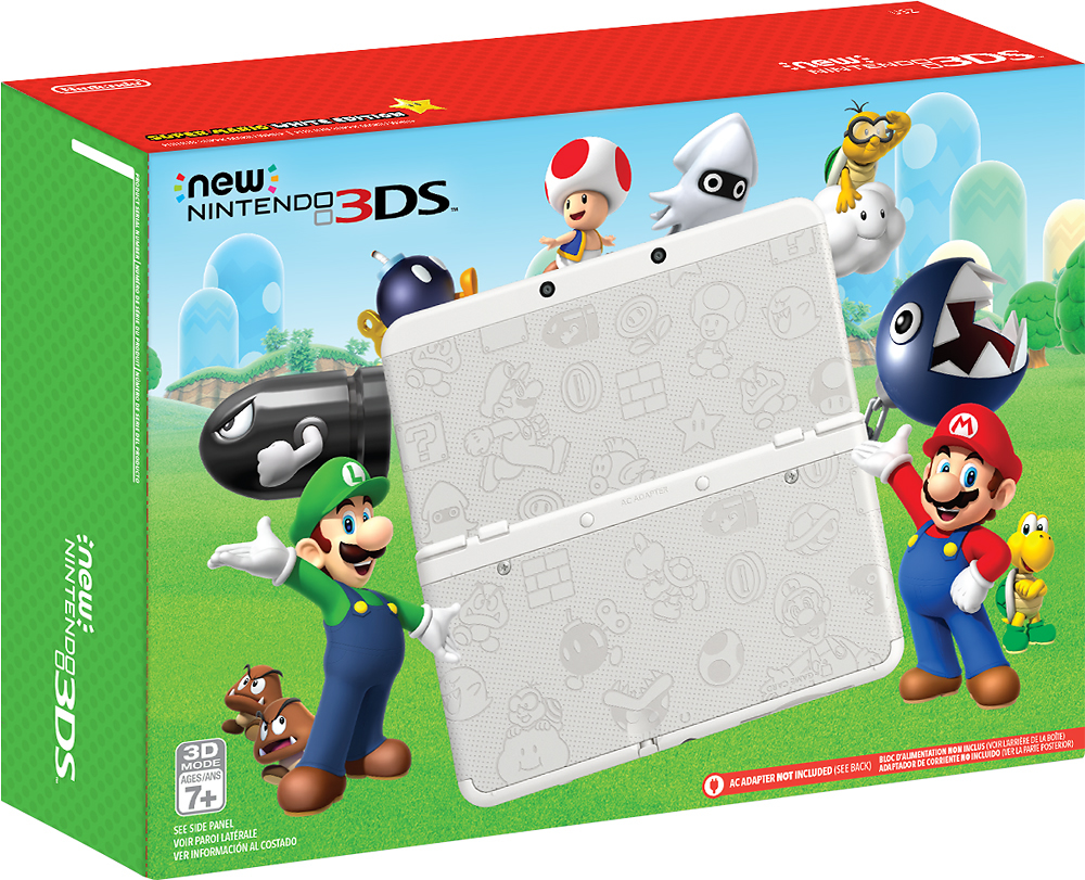 Console System | Super Mario White Edition - 3DS