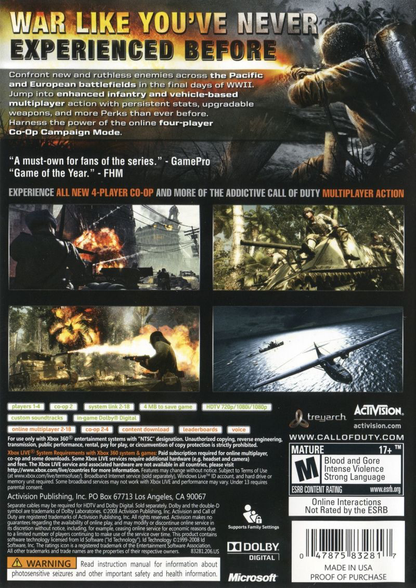 Call of Duty: World at War - Xbox 360