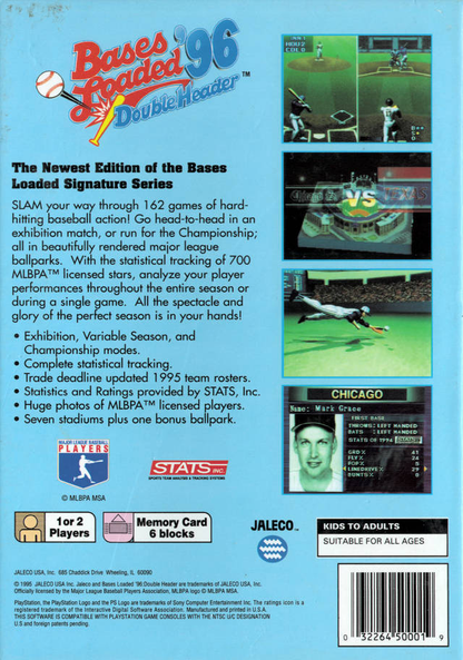 Bases Loaded 96: Double Header (Longbox) - PS1