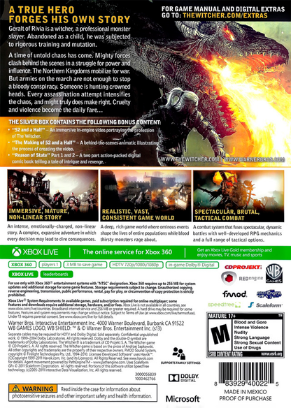 Witcher 2, The: Assassins of Kings - Enhanced Edition Silver Box - Xbox 360