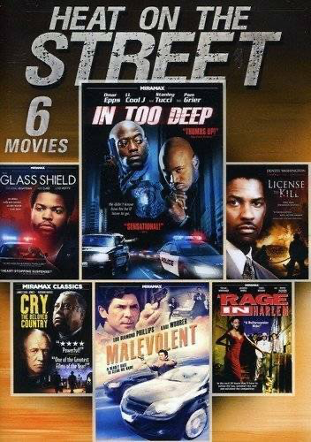 6-Film Heat On The Street: Rage In Harlem / Glass Shield / Malevolent / In Too Deep / Cry, The Beloved Country / License To Kill - DVD