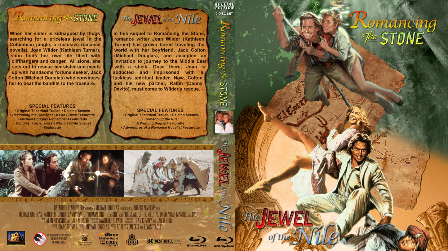 Romancing The Stone / Jewel Of The Nile (Blu-ray) - Blu-ray Action/Adventure VAR PG