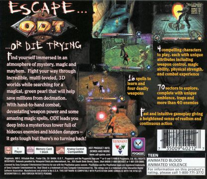 ODT Escape or Die Trying - PS1