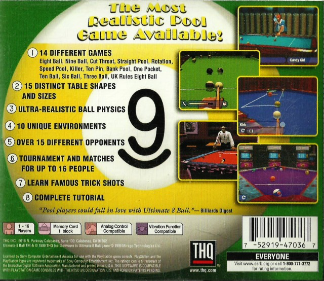 Ultimate 8 Ball - PS1