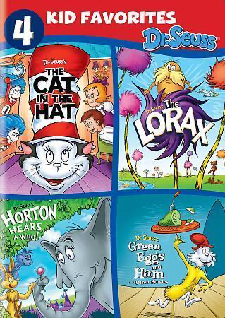 4 Kid Favorites: Dr. Seuss: The Cat In The Hat / The Lorax / Green Eggs And Ham And Other Stories / Horton Hears A Who! - DVD