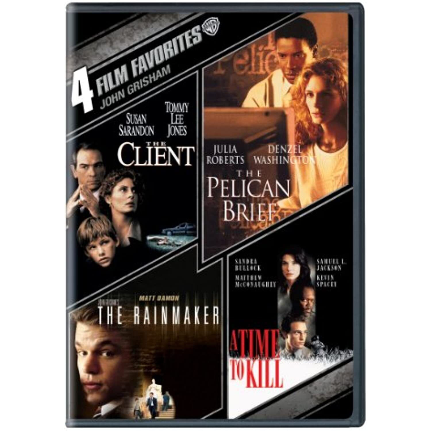 4 Film Favorites: John Grisham: The Client / The Pelican Brief / The Rainmaker / A Time To Kill (1996) - DVD