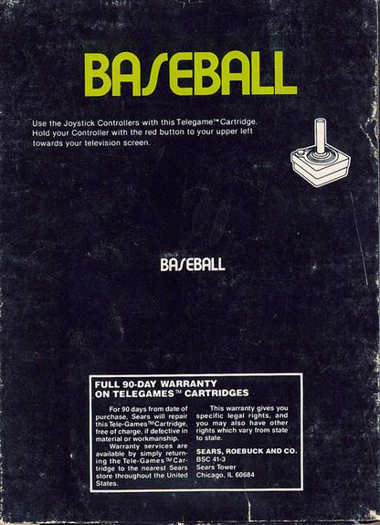 Baseball (Tele-Games 6-99819) - Atari 2600