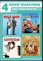 4 Movie Marathon: Family Comedy Collection: Pure Luck / King Ralph / Ghost Dad / For Richer Or Poorer - DVD