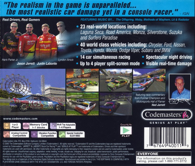 Jarret and Labonte: Stock Car Racing - PS1